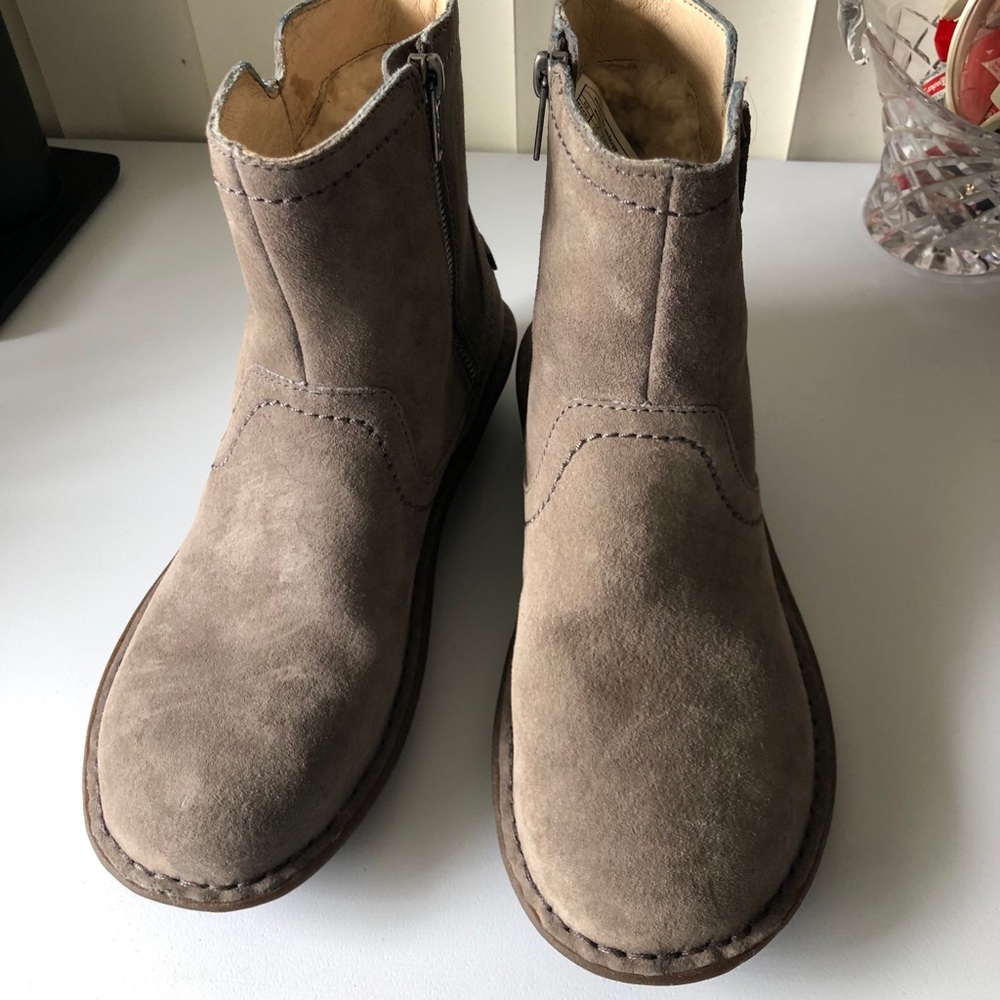 Ugg Australia Suede And Leather Neenah Boots Charcoal Size 6